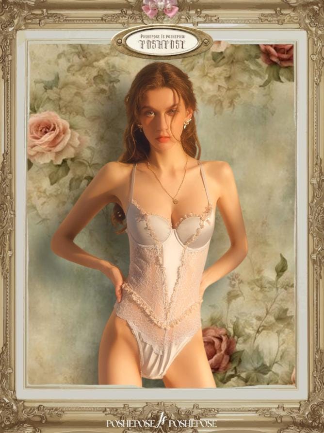 Rose Écarlate Bodysuit Lingerie