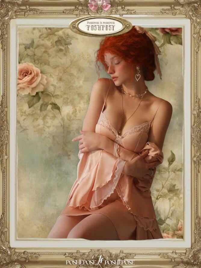 Chic en Rose Lingerie set with Robe